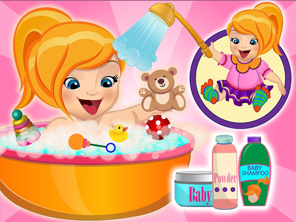 Baby Emma bath and care