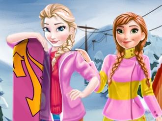 Elsa and Anna Winter Vacation