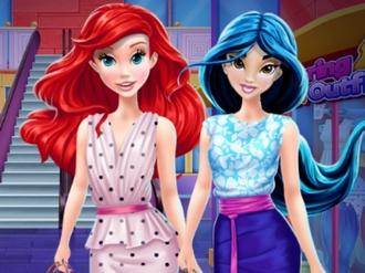 Ariel and Jasmine Mall Shopping