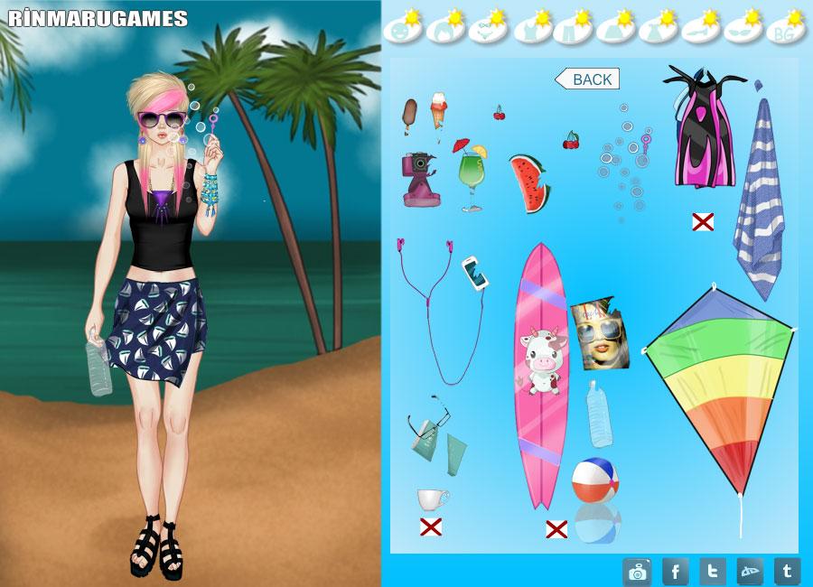 Mega summer dress up game