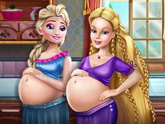 Elsa and Barbie Pregnant BFFs
