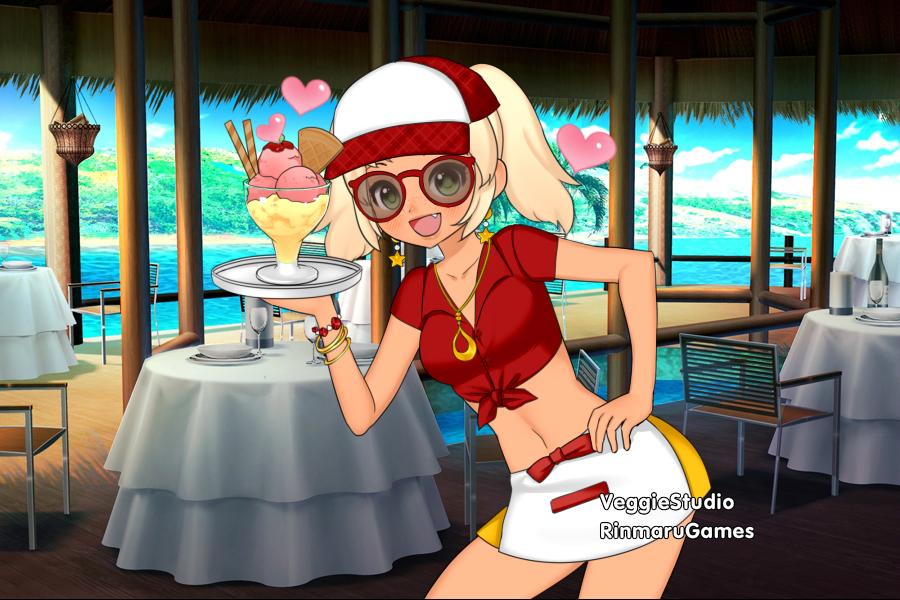 Summer waitress dress up game