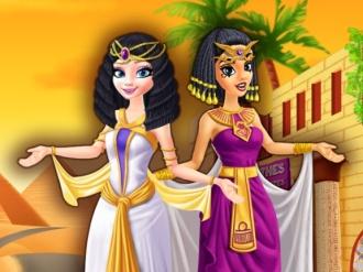 Elsa and Jasmine Shopping in Egypt