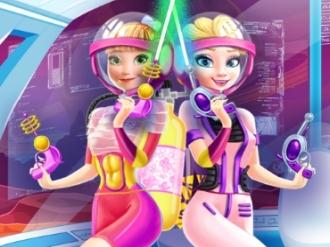 Elsa and Anna Landing on Mars
