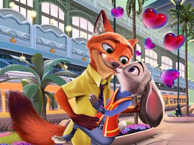 Judy Hopps and Nick Wilde Love Kiss