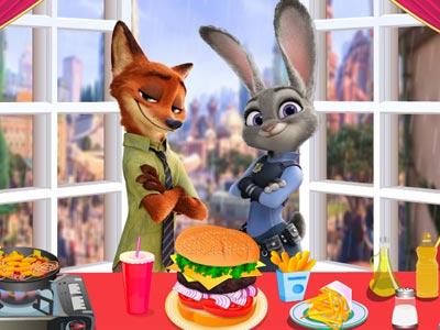 Zootropolis Burger Cooking