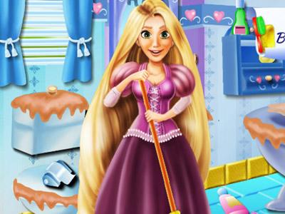 Rapunzel Bathroom Clean Up